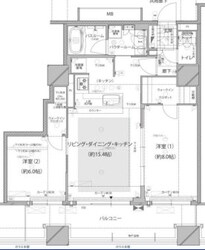 堺筋本町駅 徒歩2分 12階の物件間取画像